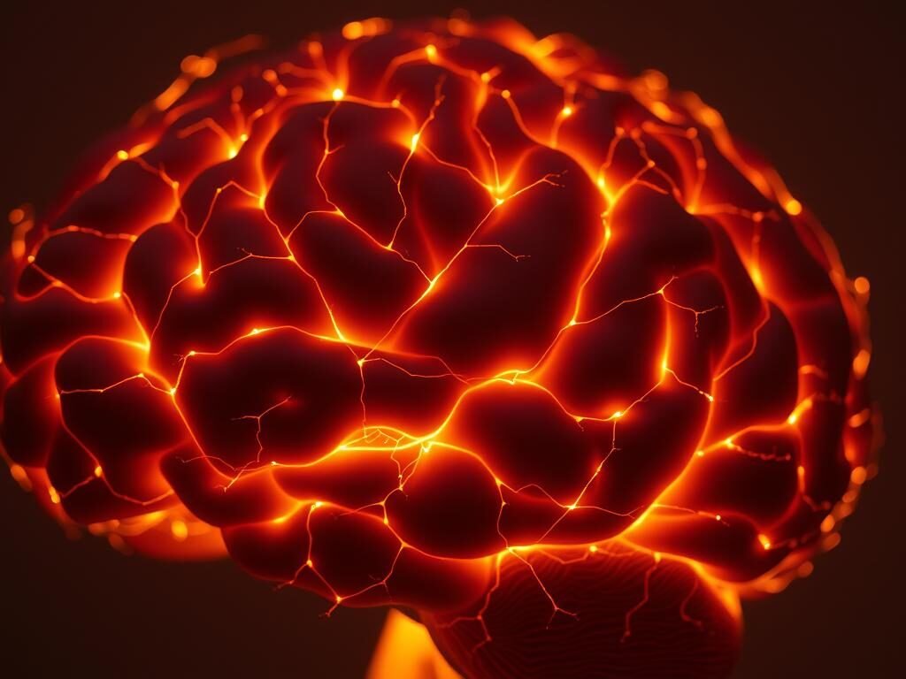 A close-up view of a human brain with intricate neural pathways, illuminated by a warm, soft lighting. The neurons are visually represented as delicate, glowing lines tracing dynamic patterns, symbolizing the complex interplay of thoughts and behaviors. The background is a subtle, muted palette, drawing focus to the central subject. The composition conveys a sense of contemplation and scientific exploration, inviting the viewer to ponder the mechanisms of the mind. Captured with a shallow depth of field and a slightly tilted camera angle to create an immersive, almost tactile experience.